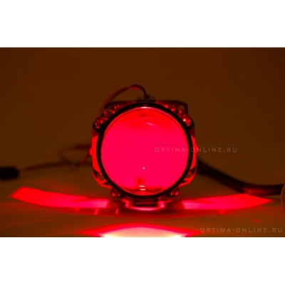 Светодиодная подсветка линз OPTIMA "Devil Eye" 1W (красная Red)